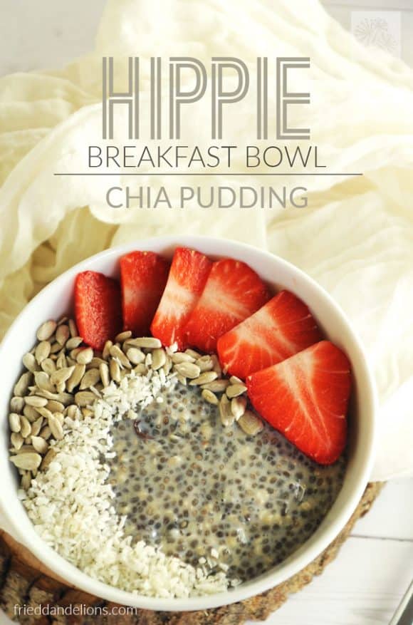 This chia pudding is a total Hippie Breakfast Bowl—packed with nutrients to get your day off to a good start! (vegan, soy free, gluten free, nut free, paleo, no refined sugar)