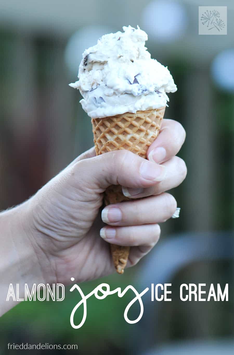 Almond Joy Ice Cream Fried Dandelions