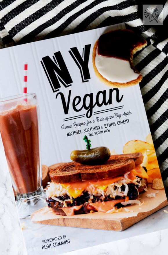 Cover of NYC Vegan and black and white cookies