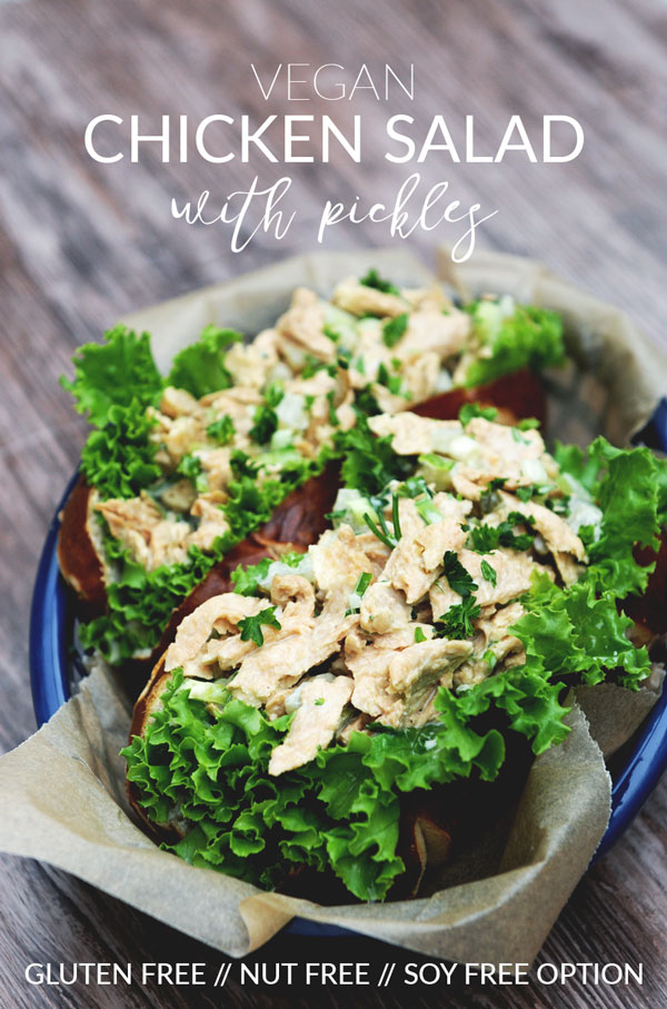 Vegan Chicken Salad with Pickles — Fried Dandelions — Plant Based Recipes