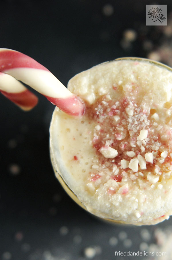 Vegan Eggnog Punch with Candy Cane Ice Cream — Fried Dandelions — Plant
