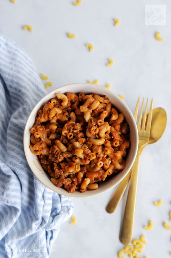Vegan Hamburger Helper — 30 Minute One Pot Meal — Fried Dandelions